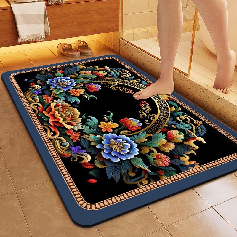 Entrance Mat Bathroom Entrance Door Mat Non Slip Absorbent Wear-resistant Floor Mat Kitchen Mat