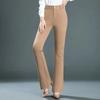 Pantalones de Traje Casuales Elegantes Rectos Formales Slim de Cintura Alta para Mujer