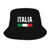 Sommer Reise Kopfbedeckung Italia Italien Italienische Flagge Accessoires Eimerhut Teenager Heiße Sonnenhut Bob Hut Angeln Fischer Unisex Mütze Wandern