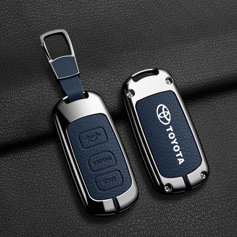 Zinc Alloy & Leather Key Case for Toyota Sequoia, Levin, RAV4