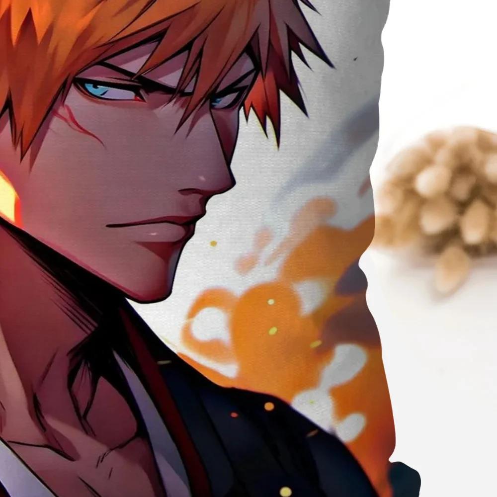 Kurosaki Ichigo Anime Bleach Pillow Case Square Pillow Bedroom Sofa LeisureComfort Cushion Car Living Room Home Decoration 40X40
