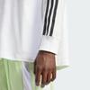 adidas Originals 3-Stripes Color Block Crew Neck Long Sleeve Drop Shoulder T-Shirt Women Tops White IR8060