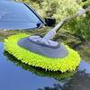 Car Cleaning Brush with Long Pole 360 Degrees Rotating Head Microfiber Brush Telescopic Handle Automotive Cleaning Mop Tools
