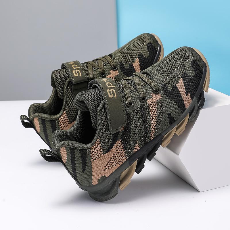 Fashion Children Shoes Boys Sneakers Al Camouflage Kids Casual Sneakers Breathable Comfortable Sports Tennis Shoes for Boy