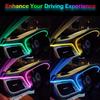 Interior Car LED Strip Lights, RGB USB Car Ambient Lighting With Fiber Optic, EL Wire Car Accessories