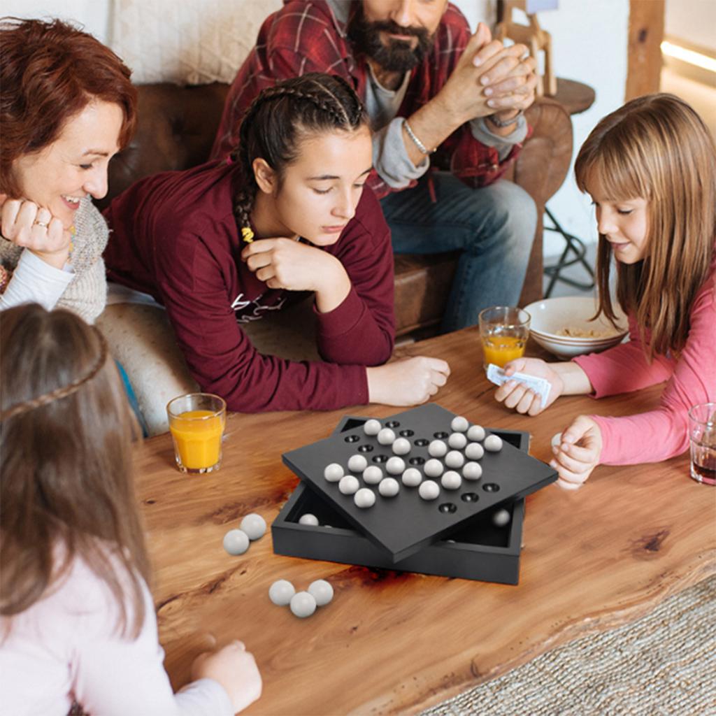 Single Player Strategic Checkers Board Game Puzzle Board Game Toys Indoor Intelligent Board Game for Kids & Adults