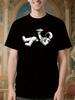 Plus Size Astronaut Print Tshirt - Black Casual Short Sle...