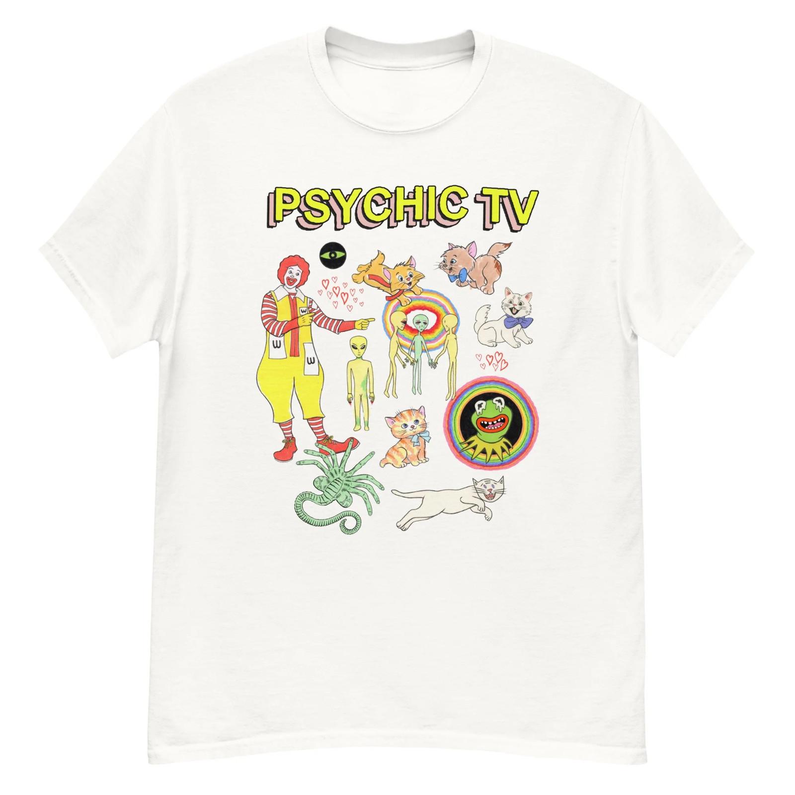 Rare Psychic TV Band Force The Hand Of Chance White S to 5XL Shirt SG322 S разноцветный