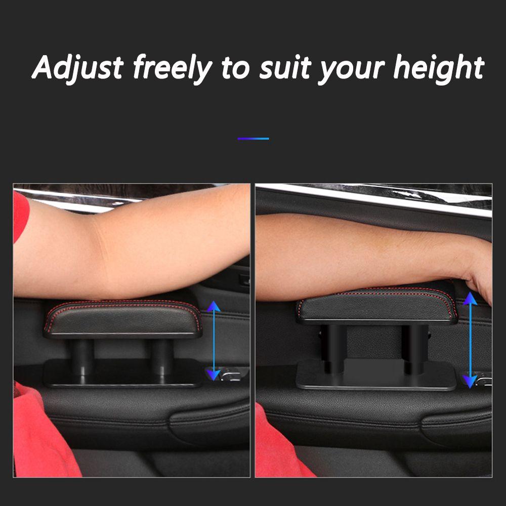 Arm PU Leather Liftable Auto Arm Rest Pad Car Armrest Holder Adjustable Height Left Elbow Rest