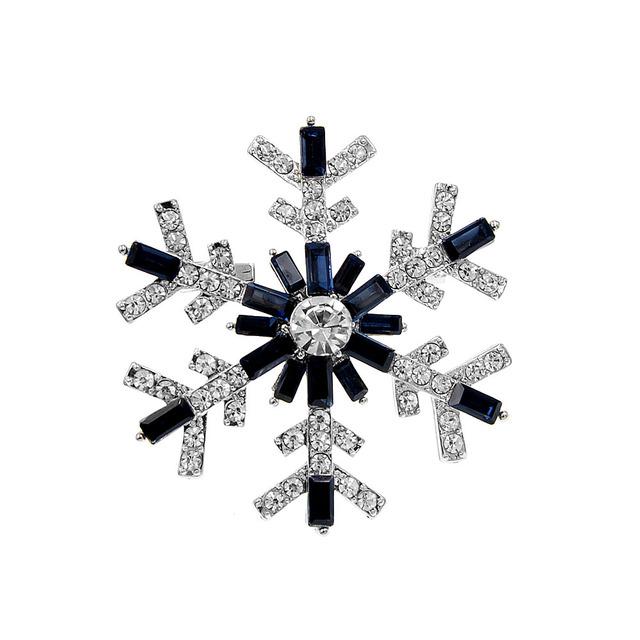

Новые броши со снежинками со стразами для женщин, зимний дизайн, булавка для свитера