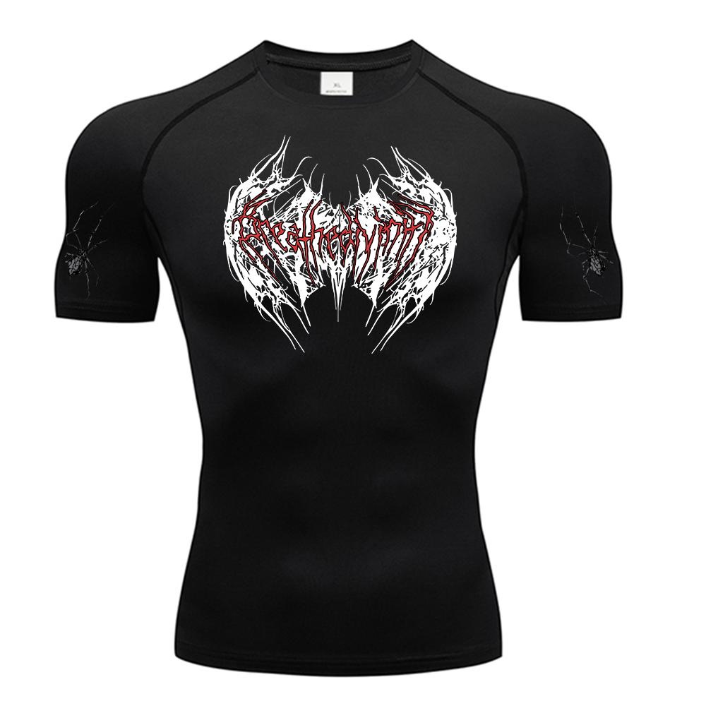 

Новая трендовая компрессионная футболка с принтом Y2K, мужская футболка для бега, спортивная футболка для зала, быстросохнущая, для активного отдыха, велоспорта, бега, тренировок XL