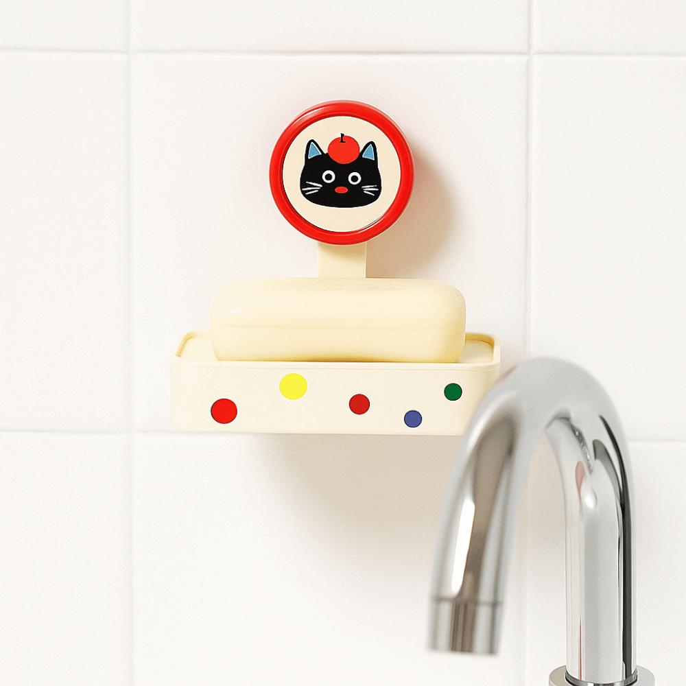 Cartoon Saugnapf Seifenschale Schnell ablaufendes Seifenregal Kreative Seifenablage für das Studentenwohnheim