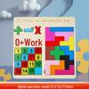 Wooden Educational Tetris Blocks - Early Childhood Tangram Puzzle Game