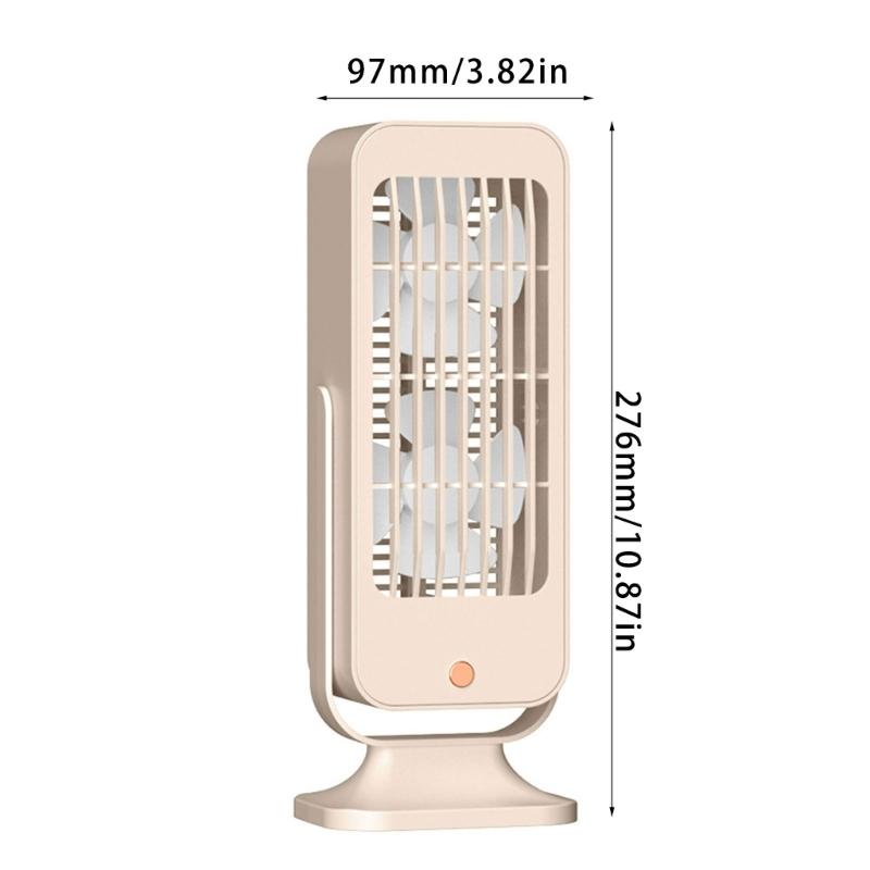 Portable Desk Fan With 3 Speed Setting USB Powered Table Tower Fan For Office Home Car Use Practical Cooling Device