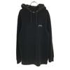 Logo Embroidery Long Sleeve Switching Parker S Black Brushed Men's Used