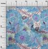 oneOone Cotton Flex Medium Purple Fabric Leaves & Lotus Floral Sewing Fabric By The Yard Printed Diy Clothing Sewing Supplies 40 Inch