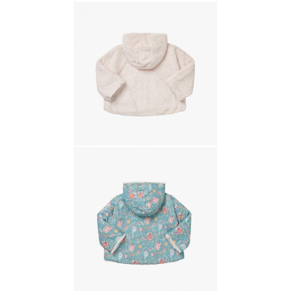Louis Missha Grc W23 R0129  Felvet  Felvet Floral Reversible Kids Coat