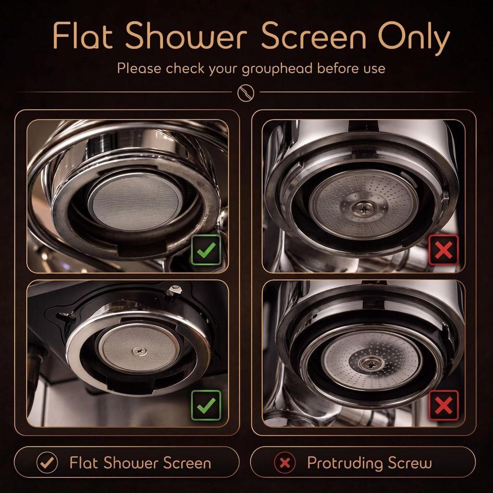 Dual Puck Screens Coffee Puck Screen Set Nylon Brush Portafilter Screen Kit Portafilter Setup