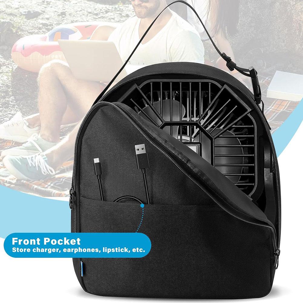 1PC Portable Camping Fan Carry Bag 30×25×13cm With Detachable Handle & Front Pocket For Travel Storage Bags Dustproof Bags