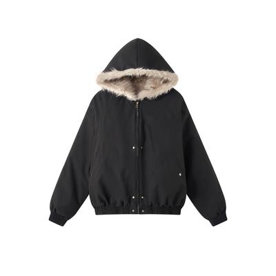 New Down Cotton Medium and Long Cotton Clothes Hooded Jacket Thickened Cotton Clothes