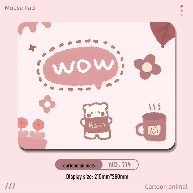 Cute Cartoon Mouse Pad with Hand Rest - Small & Thick for Desktop & Laptop