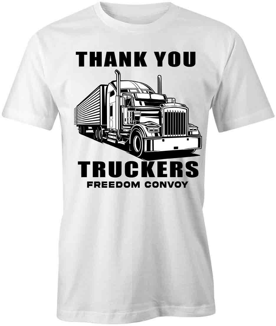 THANK YOU TRUCKERS TShirt Tee Short-Sleeved Cotton CLOTHING HUMOROUS S1WSA731 L