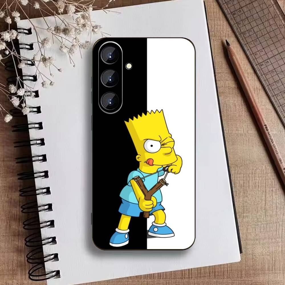 The S-Simpsons Cartoon Phone Case For Samsung Galaxy A73,A72,A71,A70,A52,A51 Others Soft Black Cover