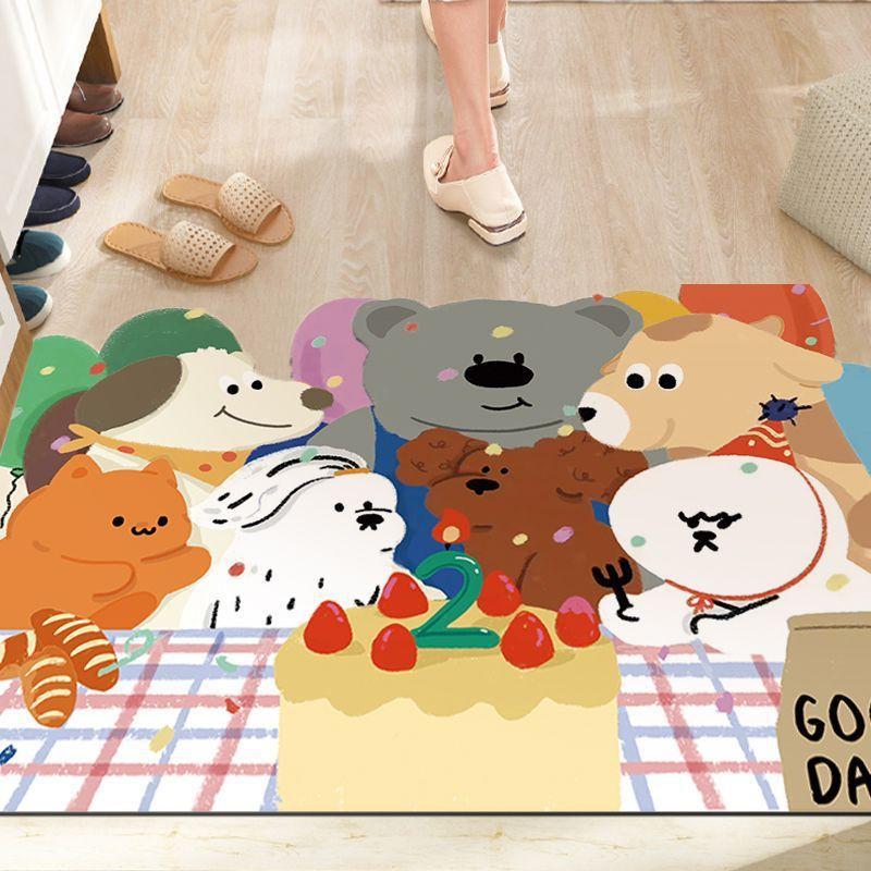Cartoon Can Love The Home Door Mat Door Dirty Anti-slip Mat Into The Door Porch Can Be Cut Carpet