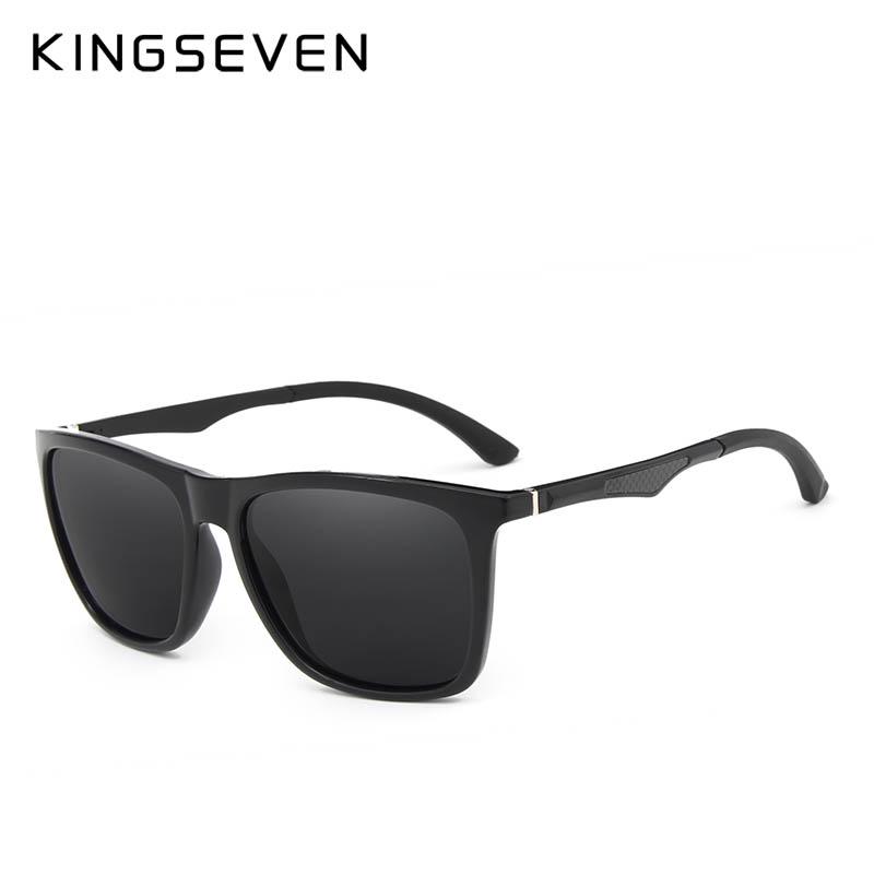 KINGSEVEN Occhiali Da Sole Polarizzati Uomo - Modello Pilot In Alluminio-magnesio, Vintage, UV400 7720-3