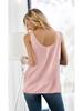 Sleeveless Satin Round Neck Women's Vest - European & American Style