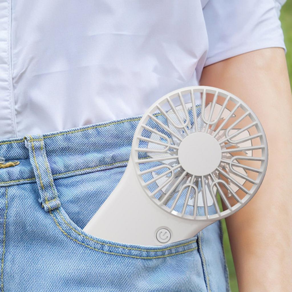 Handheld Fan With Long Battery Life, Ultra-portable Stand, Outdoor USB Charging, Hiking Hook, Small Fan