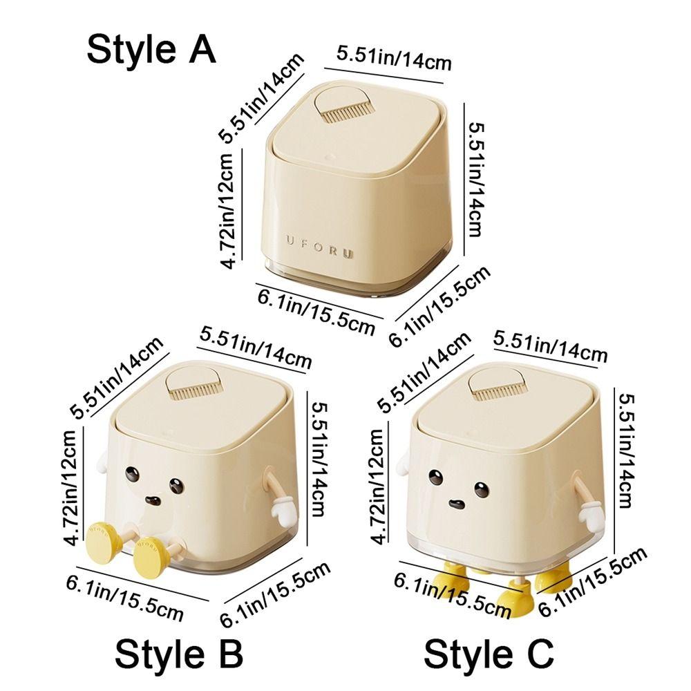 Cartoon Desktop Trash Can Plastic Small Storage Bucket Multi-functional Mini Waste Bins  Countertop