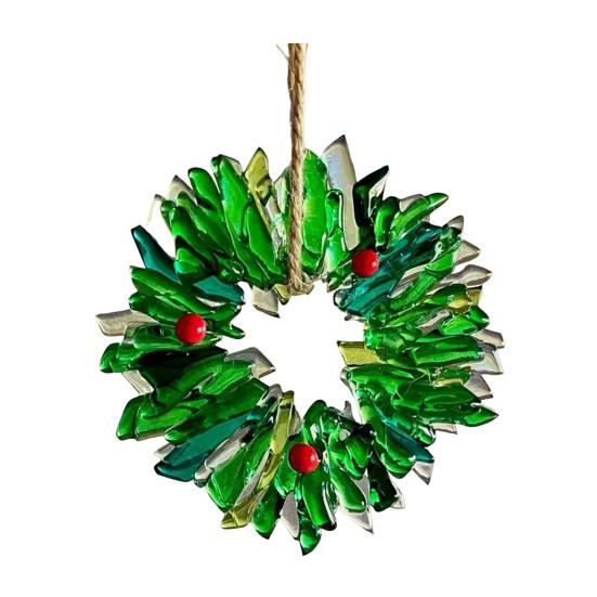 Crystal Christmas Tree Ornaments Clear Wreath/Tree Christmas Hanging Ornament for Holiday Indoor Outdoor Home Decor