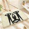 Minimal Human Silhouette Art Floor Mat Home Decor Doormat Bedroom Floor Mat Shower Carpet