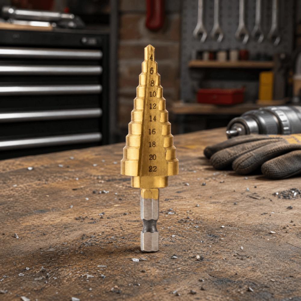 Hex Shank Step Drill Bit High Speed Steel Power Tools Durable Cone Bits  Metal