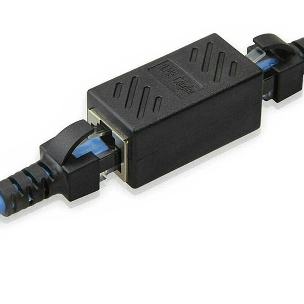 Network Cable Extender Docking Plug 1 To 2 Ways Network Connector RJ45 Splitter Coupler Adapters