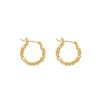 Gold Color Square Beaded Hoop Earings Exquisite Hollow Round Earrings For Women Party Wedding Geometric Ear Jewelry Gifts