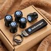 OPQ1 Car Tire Wheel Valve Caps Cover Suede Car Key Chain Ring Keychain For VW GTI Polo Golf Passat Tiguan Arteon Jetta Beetle T-ROC