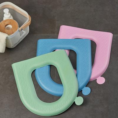 Yousheng Toilet Seat Cushion Soft Touch Surface EVA Waterproof Portable Toilet Mat Washable Handle Design Hygienic Toilet Seat Cushion