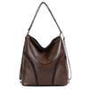 Spacious Pu Tote Bag For Women Fashionable Retro Style Large Capacity Crossbody Shoulder Bag