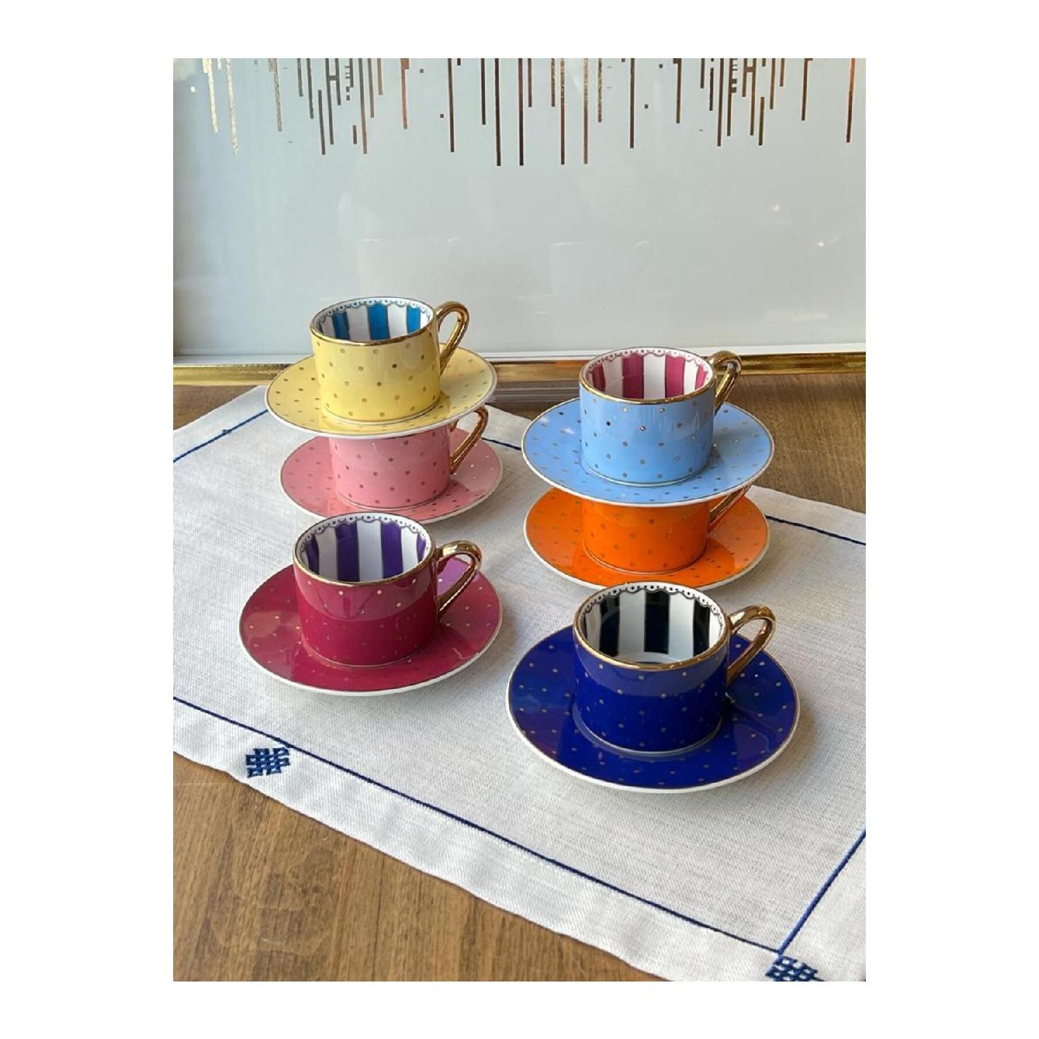 

Чашки для турецкого кофе в разноцветный горошек, 12 предметов, на 6 человек чистый