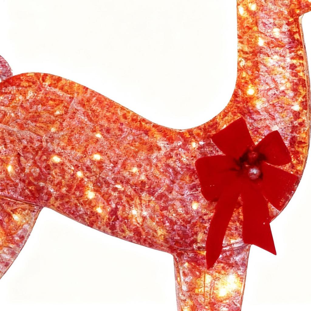 Christmas Deer Decorations Festive 2D Acrylic Ornament Outdoor Lighted Deer Family Decor For Tradition Festival Family Cheer