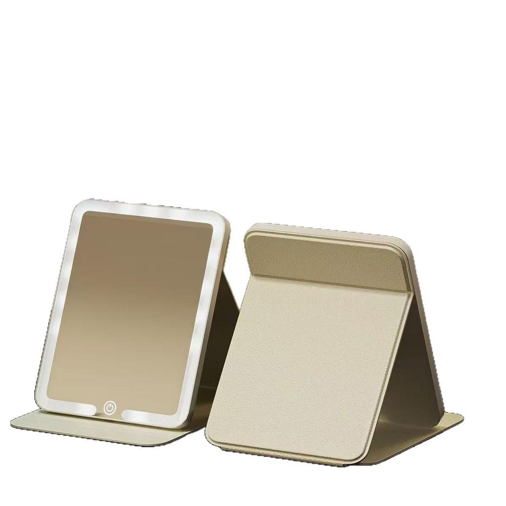 Składane lusterko kosmetyczne LED HD z kreskówkowym motywem i podświetleniem