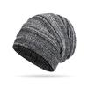 Winter Women Men Pleated Warm Cap Coldproof Elastic Knitted Cap Two-Color Cap