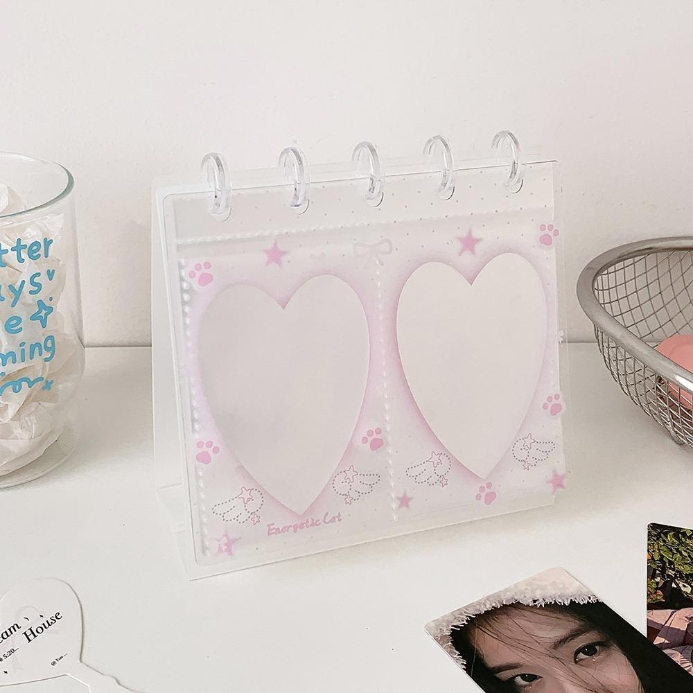 Mushroom Hole Photo Album Loose Leaf Idol Card Collection Binder Cute Bill Storage Booklet
