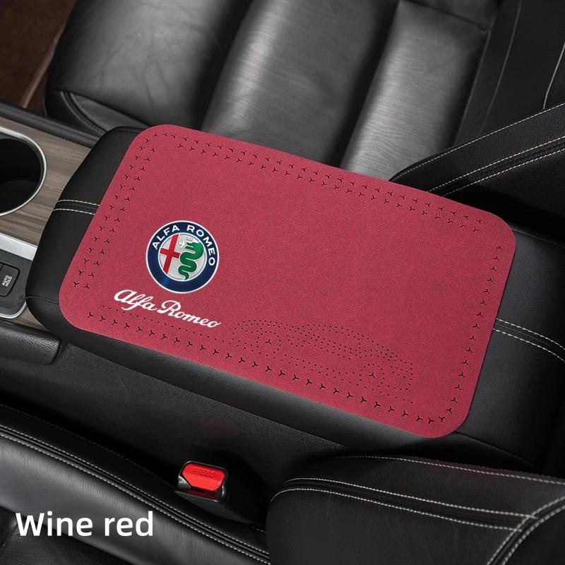 Adesivi per Auto Per Bracciolo Auto Alfa Romeo Tappetini Universali per Braccioli Auto Scatola Portaoggetti Tappetini Per Alfa Romeo 159 156 Stelvio 147