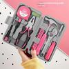 13/24Pcs Diy Tool Kit For Women Mini Home Toolbox Set With Hammer Pliers Wrench Screwdriver Basic Starter Tools