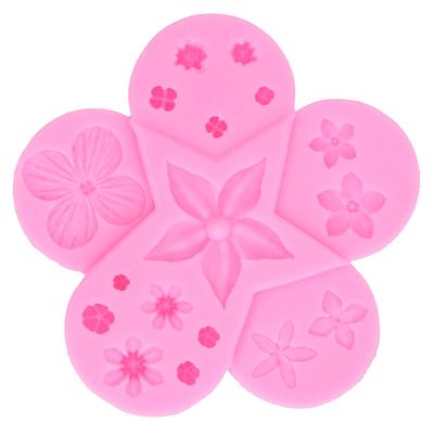 Silikonform Blume Blatt Form Schokoladenform DIY Fondant Kuchenform KüchenutensilienRosa