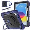 Mecha Style Shockproof Case for IPad 11 A16 2025 10th Air11 M4 M3 M2 Pro11 4th 3th 2th Mini 7 360 Rotating Kickstand Strap Cover