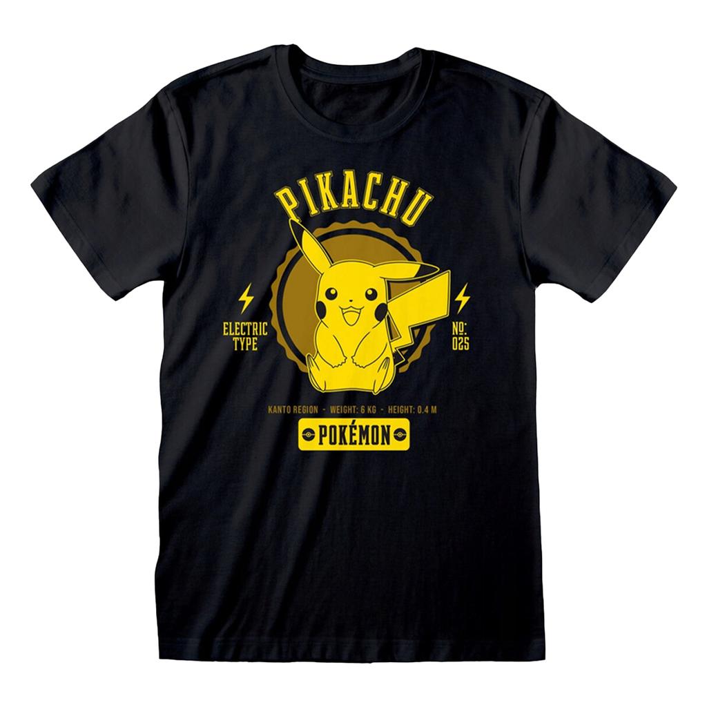 POKEMON Unisex Adult Pikachu Collegiate T-Shirt
